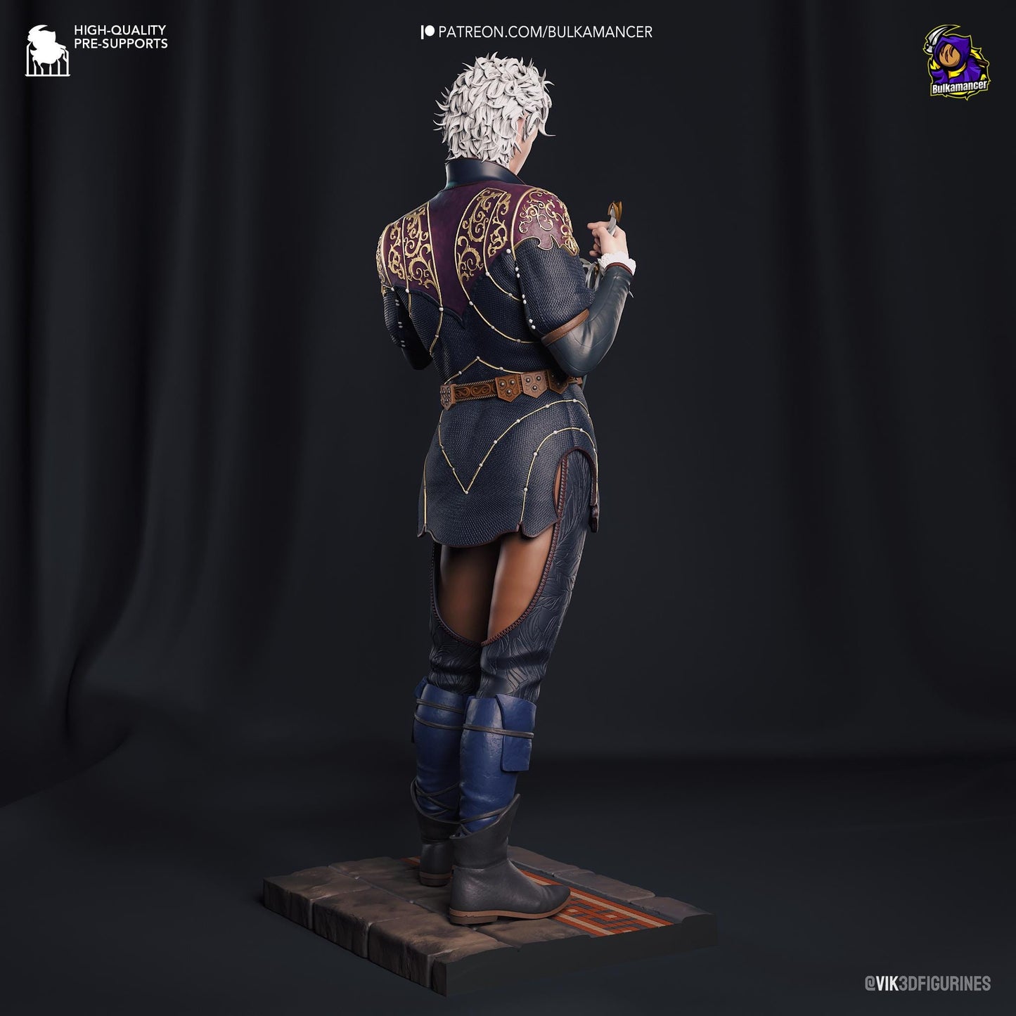 Astarion - Baldurs Gate 3 III | Scale 1:8 | 24,5cm (245mm) | Fanart Figur | 3D Druck | handbemalt