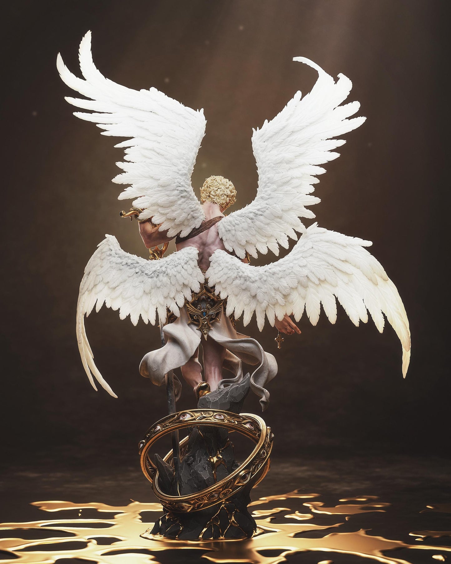 Cherubim - Angel Statue | Scale 1:7 | Fanart Figur | 3D Druck | handbemalt