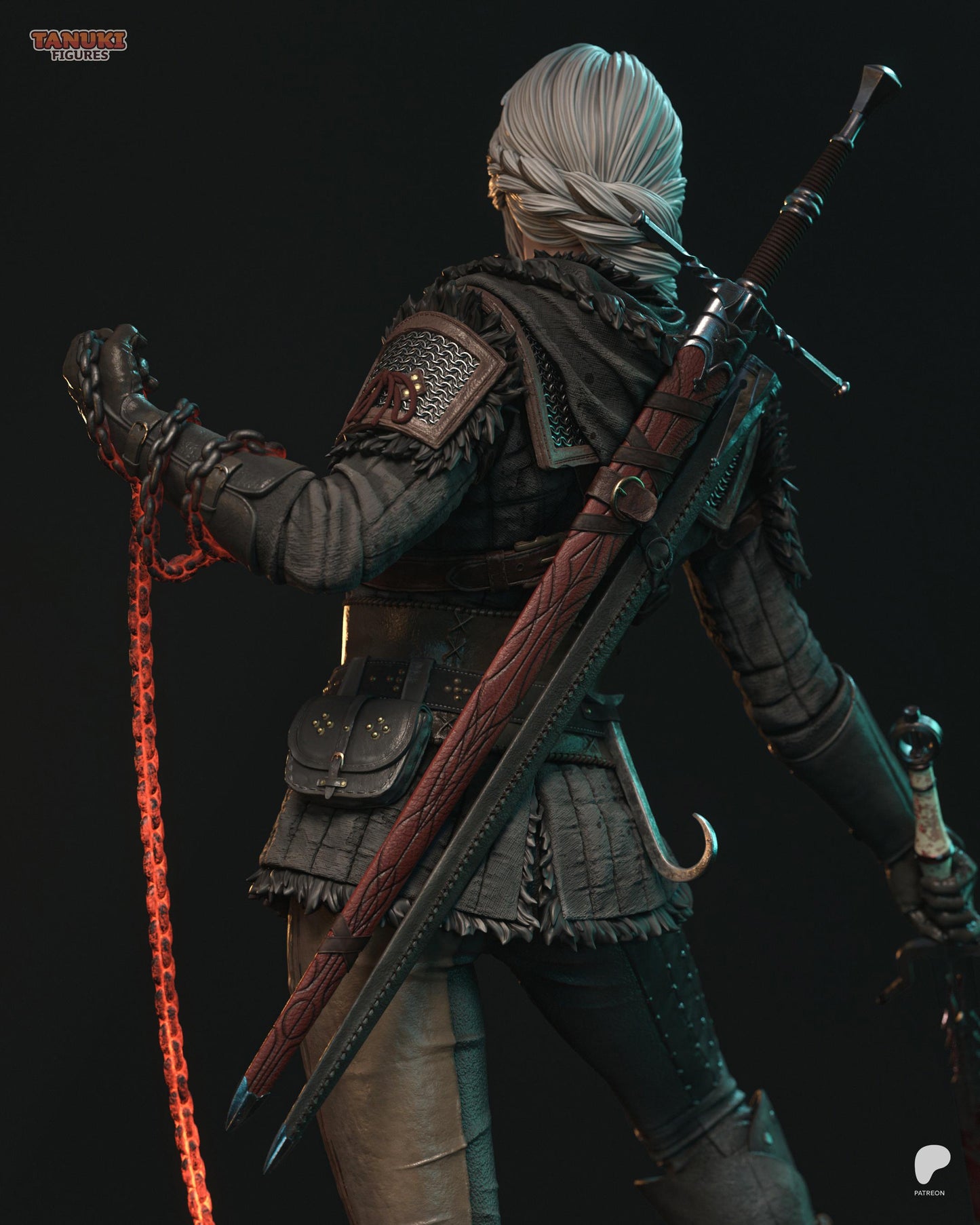 Ciri - Witcher 4 | 33cm | Fanart Figur | 3D Druck | Resin | handbemalt