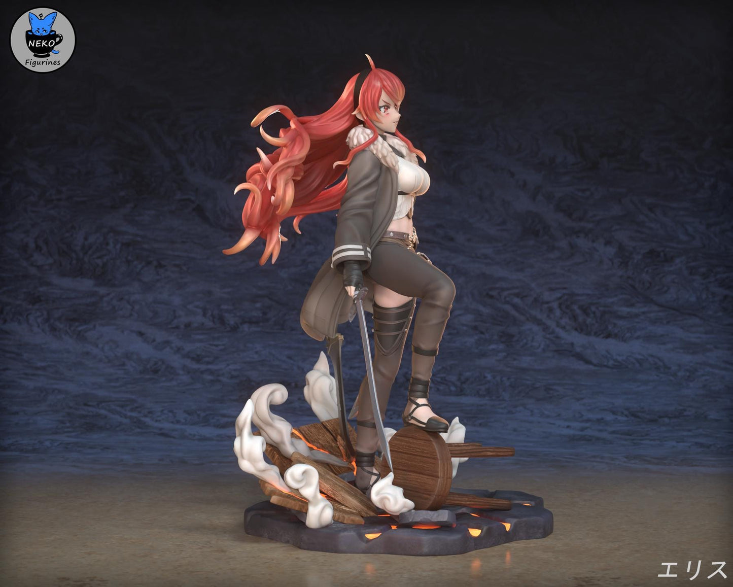 Eris Boreas Greyrat - Mushoku Tensei | Scale 1:7 | Fanart Figur | 3D Druck | handbemalt