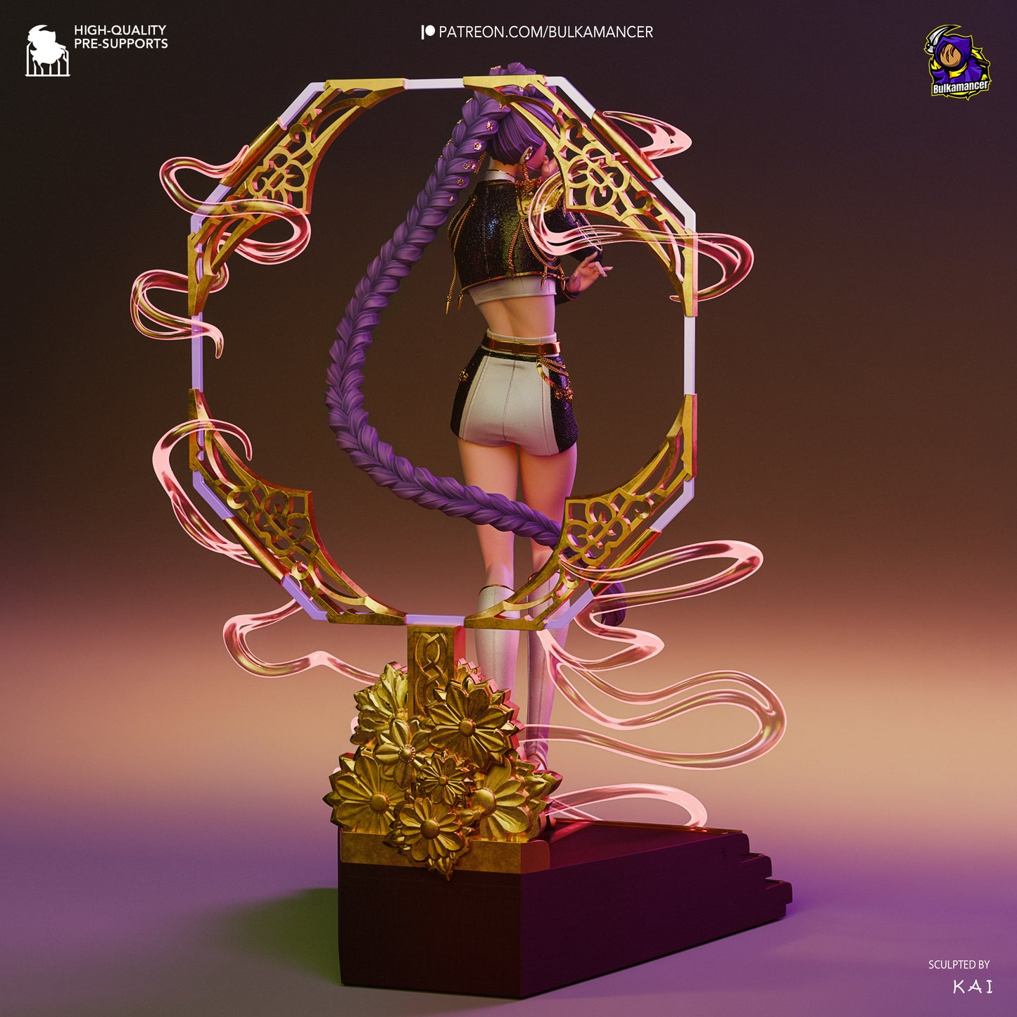 Rumi (Golden) - KPop Demon Hunters | Scale 1:7 | Fanart Figur | 3D Druck | handbemalt