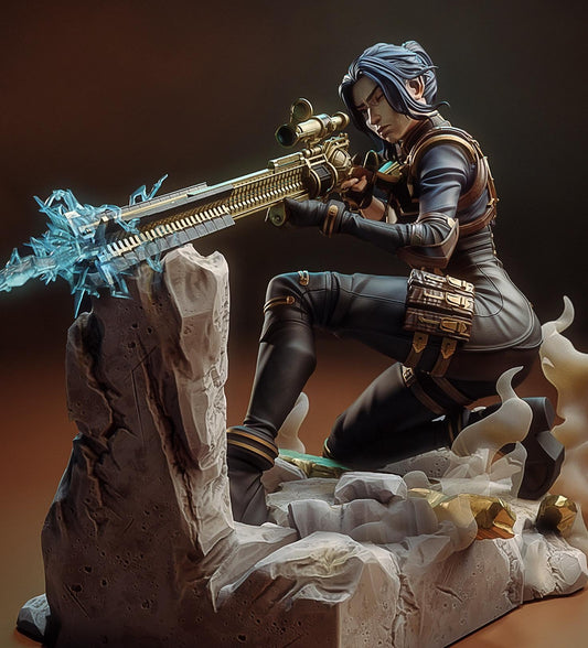 Caitlyn - Arcane League of Legends | Scale 1:7 | Fanart Figur | 3D Druck | handbemalt