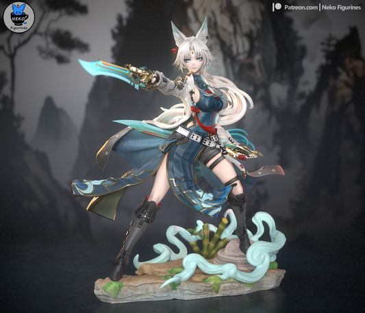 Feixiao - Honkai Star Rail HSR | 27cm | Fanart Figur | 3D Druck | handbemalt