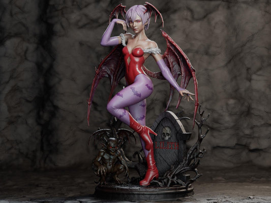 Lilith - Dark Stalkers | 1:7 | Fanart Figur | 3D Druck | handbemalt