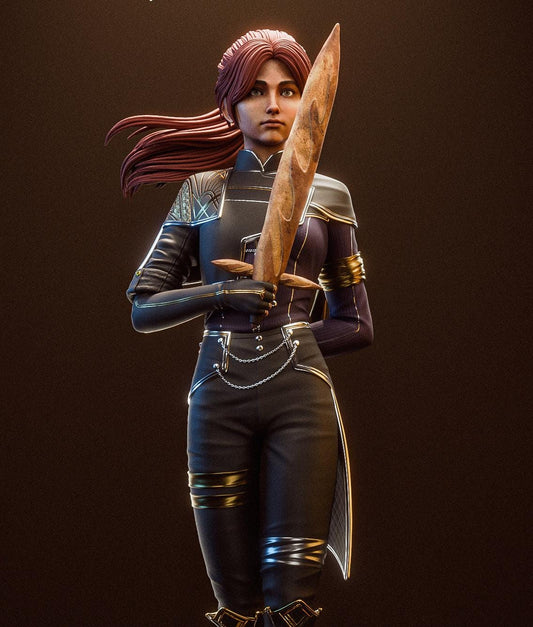 Maelle with baguette sword - Clair Obscure Expedition 33 | Scale 1:8 | Fanart Figur | 3D Druck | handbemalt