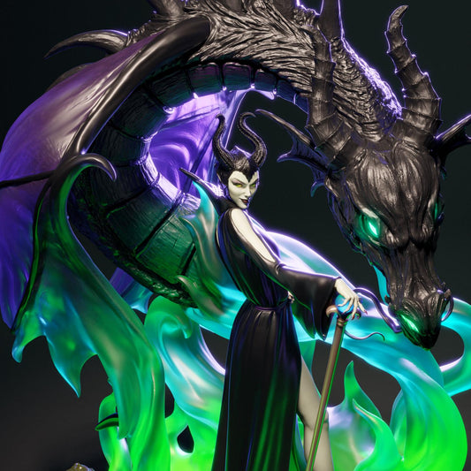 Maleficent with Dragon | Scale 1:7 | Fanart Figur | 3D Druck | handbemalt