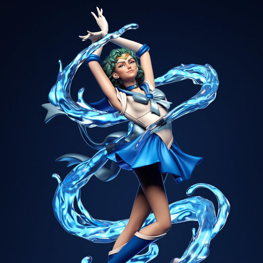Sailor Mercury (Merkur) | Scale 1:7 | Fanart Figur | 3D Druck | handbemalt