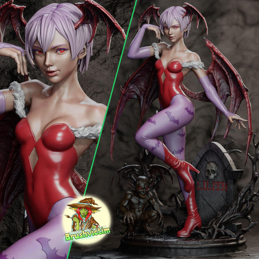 Lilith - Dark Stalkers | 1:7 | Fanart Figur | 3D Druck | handbemalt