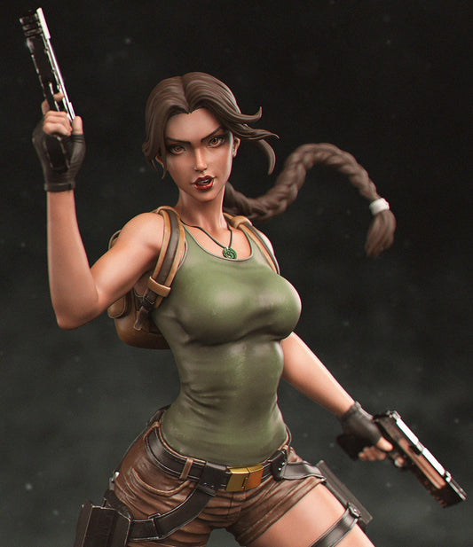 Lara Croft - Tomb Raider | 29cm | Fanart Figur | 3D Druck | handbemalt