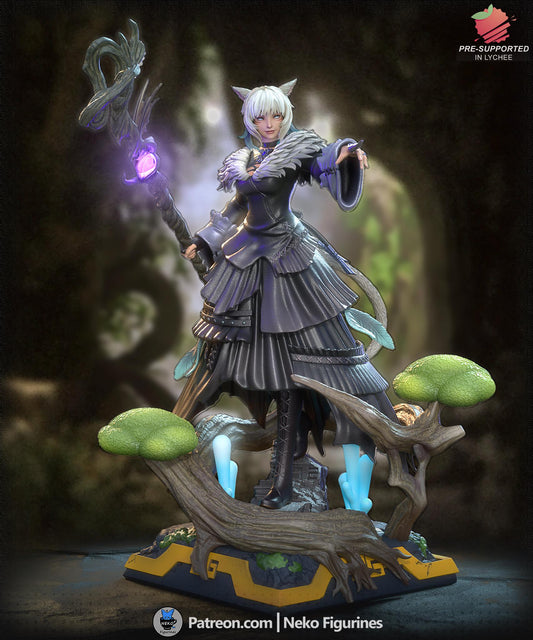 Y'shtola (Yshtola) Rhul - FFXIV | 31cm | Fanart Figur | 3D Druck | handbemalt