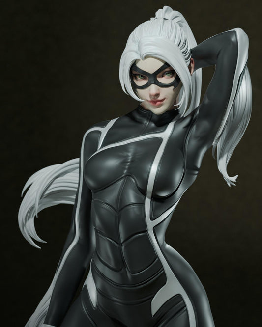 Black Cat Comic Figure Outfit 1 | Scale 1:7 | Fanart Figur | 3D Druck | handbemalt